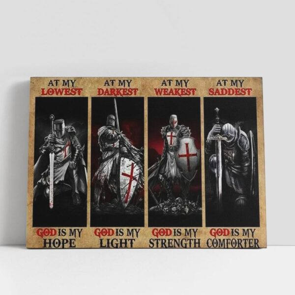 Christian Canvas Wall Art, Armor Of God Warrior Of God Canvas Art, Christian Gifts Wall Art