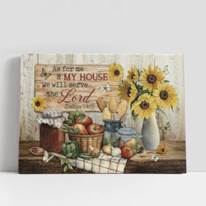 Christian Canvas Wall Art As For Me And My House Sunflower Vintage Kitchen White Butterfly Large Canvas Christian Gifts Wall Art 1 yhf9yv.jpg