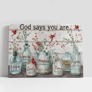 Christian Canvas Wall Art Baby Flower Cardinal Crystal Vase God Says You Are Canvas Poster 1 lwugam.jpg