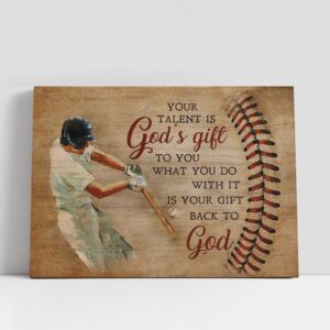 Christian Canvas Wall Art, Baseball Bat Your…