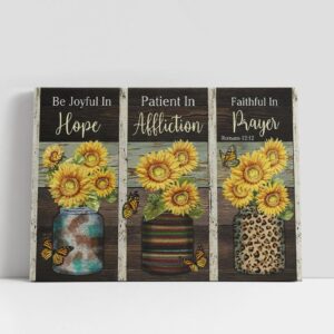 Christian Canvas Wall Art Be Joyful In Hope Patient In Affliction Romans 1212 Ver 02 Canvas Wall Art 1 ijrsag.jpg