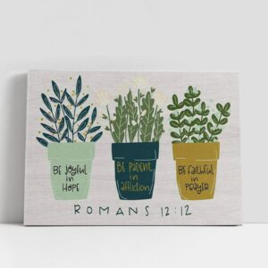 Christian Canvas Wall Art, Be Joyful In…