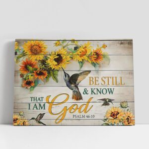 Christian Canvas Wall Art, Be Still And…