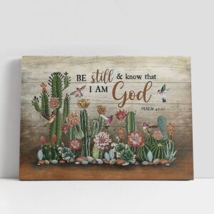 Christian Canvas Wall Art, Be Still &…