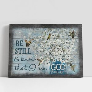 Christian Canvas Wall Art, Be Still &…