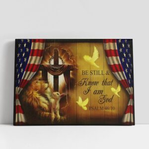 Christian Canvas Wall Art, Be Still &…