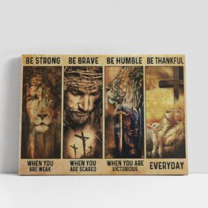 Christian Canvas Wall Art, Be Strong Be…