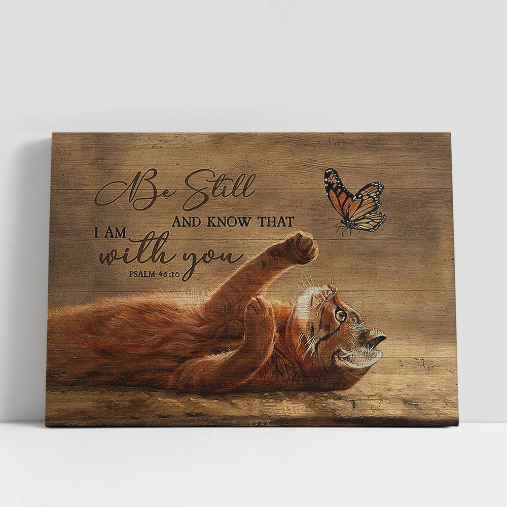 Christian Canvas Wall Art, Be still and know that I am with you Brown cat Canvas Wall Art, Bible Verse Canvas Christian Canvas Wall Art, Be still and know that I am with you Brown cat Canvas Wall Art, Bible Verse Canvas