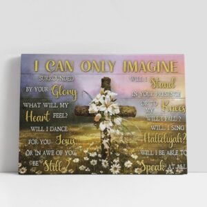 Christian Canvas Wall Art, Beautiful Lily, Wooden…