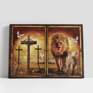 Christian Canvas Wall Art, Beautiful Lion And…