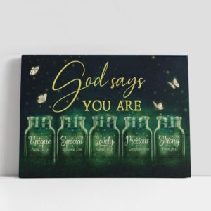 Christian Canvas Wall Art, Beautiful Night Firefly…