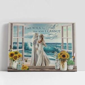 Christian Canvas Wall Art, Beautiful Woman, Jesus…