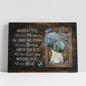 Christian Canvas Wall Art, Behind You, All…
