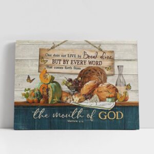 Christian Canvas Wall Art, Bible Verse Food…