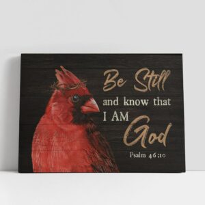 Christian Canvas Wall Art, Big Cardinal Psalm…