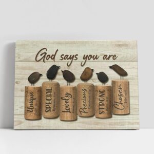 Christian Canvas Wall Art, Bird Rock God…