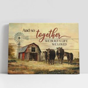 Christian Canvas Wall Art, Black Cow And…