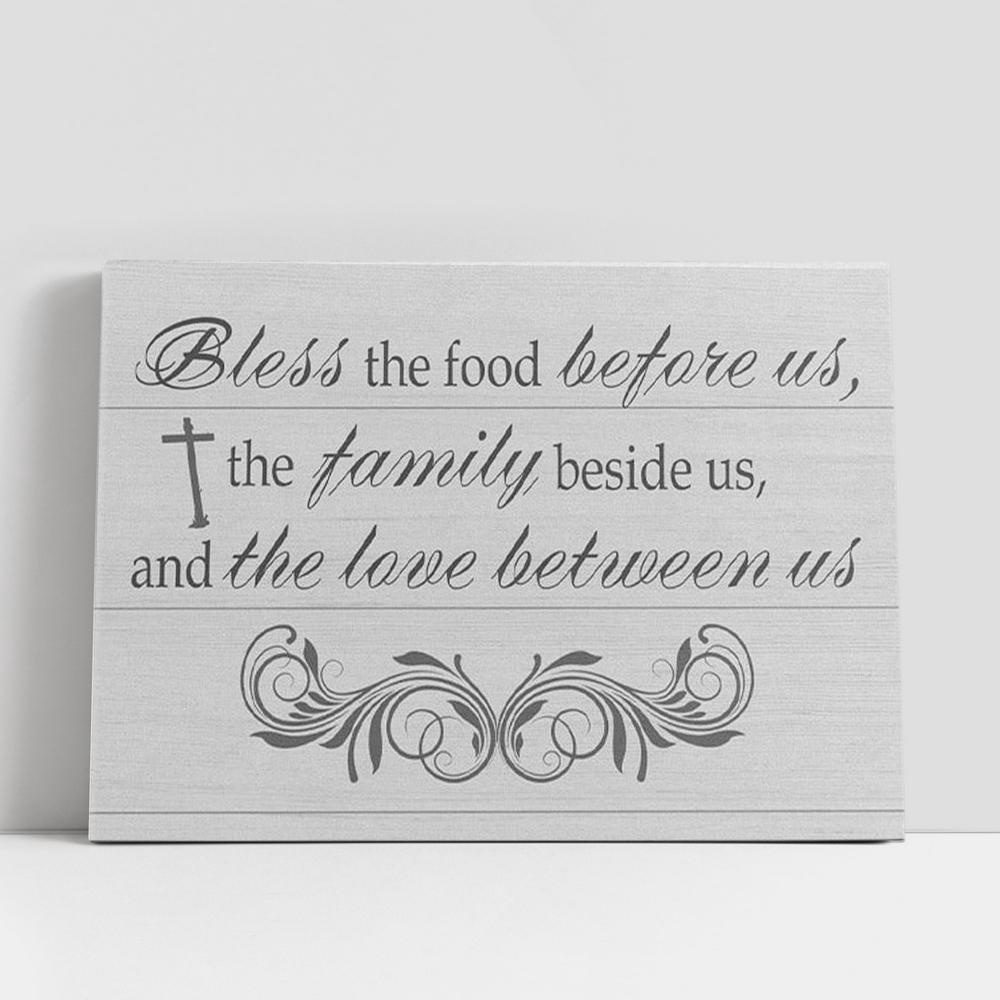 Christian Canvas Wall Art, Bless The Food Before Us Canvas Wall Art, Christian Gifts Wall Art Christian Canvas Wall Art, Bless The Food Before Us Canvas Wall Art, Christian Gifts Wall Art