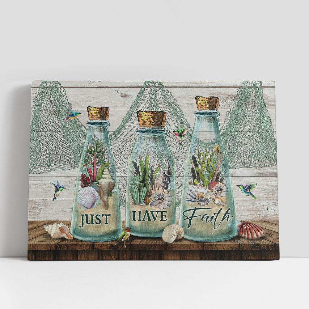 Christian Canvas Wall Art, Cactus Just have faith Canvas Wall Art Christian Canvas Wall Art, Cactus Just have faith Canvas Wall Art