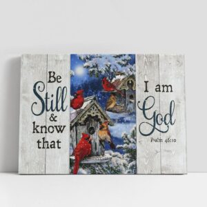 Christian Canvas Wall Art, Cardinal Be Still…