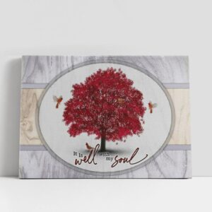 Christian Canvas Wall Art, Cardinal Birds, It…