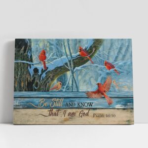 Christian Canvas Wall Art, Cardinal Blue Light…