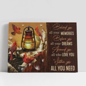 Christian Canvas Wall Art, Cardinal, Dandelion, Behind…