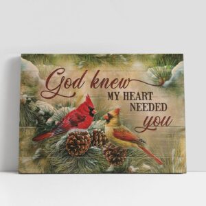 Christian Canvas Wall Art, Cardinal God knew…