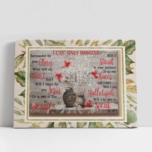 Christian Canvas Wall Art, Cardinal I Can…