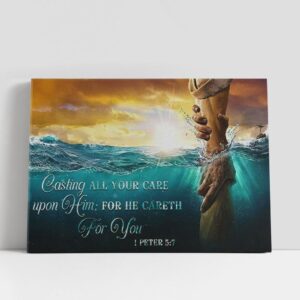 Christian Canvas Wall Art, Casting All Your…