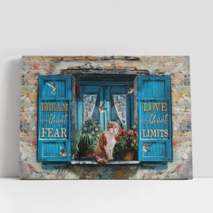 Christian Canvas Wall Art, Cat Flower Dream…