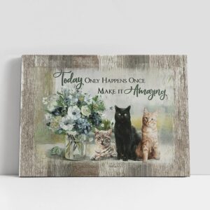 Christian Canvas Wall Art, Cats Flower Vase…