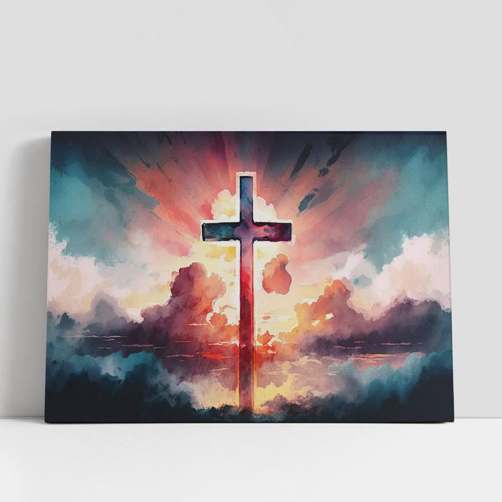 Christian Canvas Wall Art, Christian Gifts Easter Cross Religious Canvas Pictures, Faith Art Decor Christian Canvas Wall Art, Christian Gifts Easter Cross Religious Canvas Pictures, Faith Art Decor
