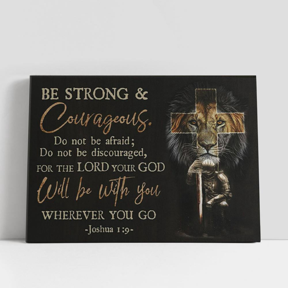 Christian Canvas Wall Art, Christian Gifts Warrior, Be Strong And Courageous Joshua 19 Canvas Wall Art Print Christian Canvas Wall Art, Christian Gifts Warrior, Be Strong And Courageous Joshua 19 Canvas Wall Art Print