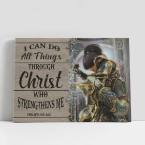 Christian Canvas Wall Art, Christian Gifts Warrior,…