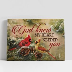 Christian Canvas Wall Art, Christmas Cardinal Bird,…