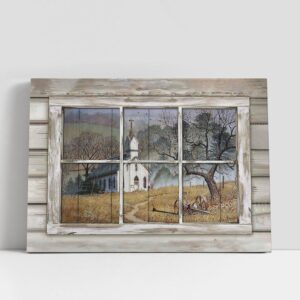 Christian Canvas Wall Art, Church Country Church…