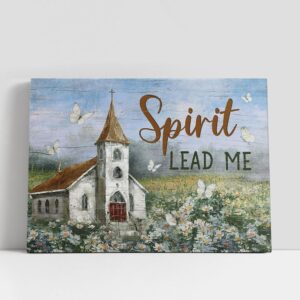 Christian Canvas Wall Art, Church Flower Field…