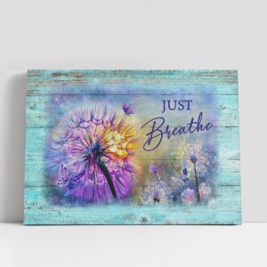 Christian Canvas Wall Art, Colorful Dandelion Purple…