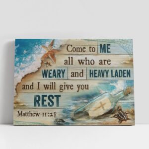 Christian Canvas Wall Art, Come To Me…