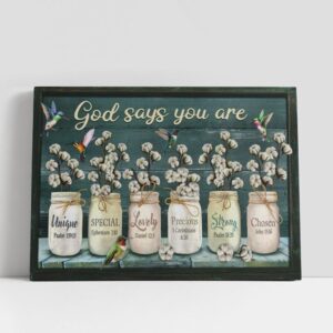 Christian Canvas Wall Art, Cotton Flower Colorful…