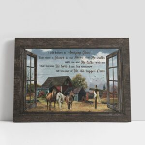 Christian Canvas Wall Art, Countryside Horse I…