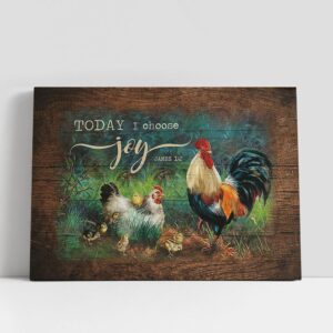 Christian Canvas Wall Art, Couple Chicken Today…