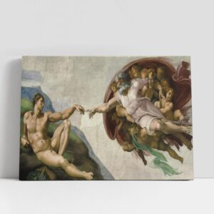 Christian Canvas Wall Art, Creation Adam Painting…