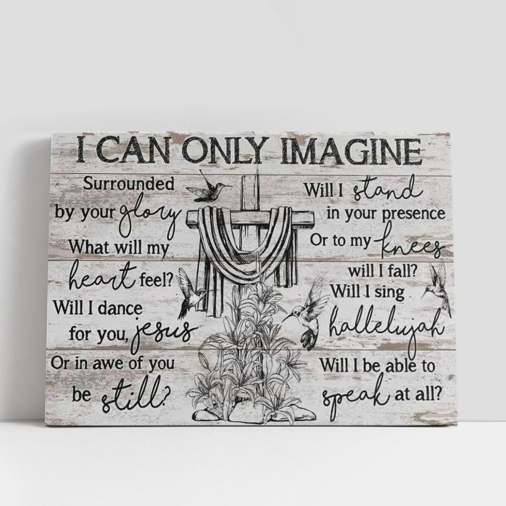 Christian Canvas Wall Art, Cross Black And White Drawing I Can Only Imagine Canvas Poster Christian Canvas Wall Art, Cross Black And White Drawing I Can Only Imagine Canvas Poster