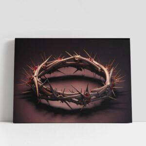 Christian Canvas Wall Art, Crown Thorns Nails…