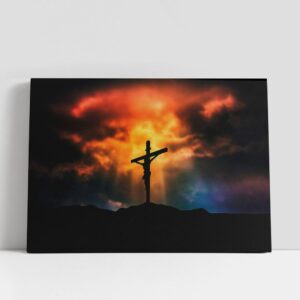 Christian Canvas Wall Art, Crucifixion Jesus Christ…