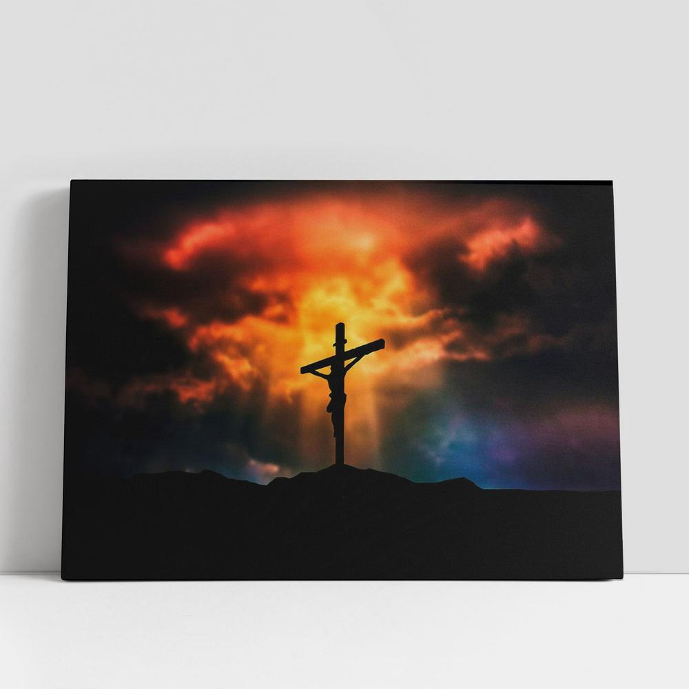 Christian Canvas Wall Art, Crucifixion Jesus Christ On The Cross Canvas Pictures, Faith Art Decor Christian Canvas Wall Art, Crucifixion Jesus Christ On The Cross Canvas Pictures, Faith Art Decor