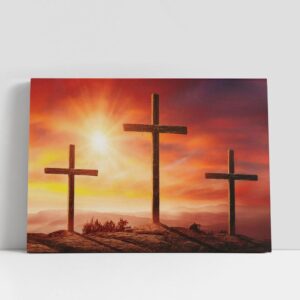 Christian Canvas Wall Art, Crucifixion Jesus Christ…
