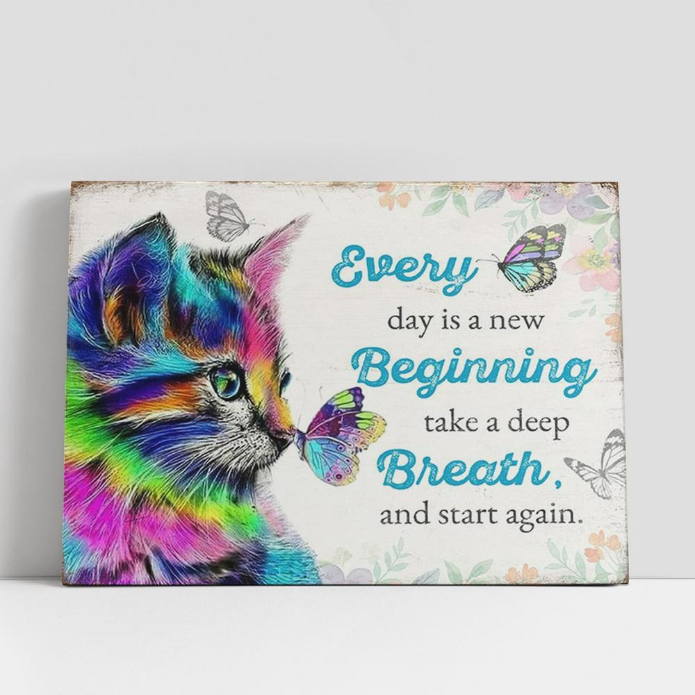 Christian Canvas Wall Art, Cute Cat Wall Art, Cat Lady Gift for Women Christian Canvas Wall Art, Cute Cat Wall Art, Cat Lady Gift for Women